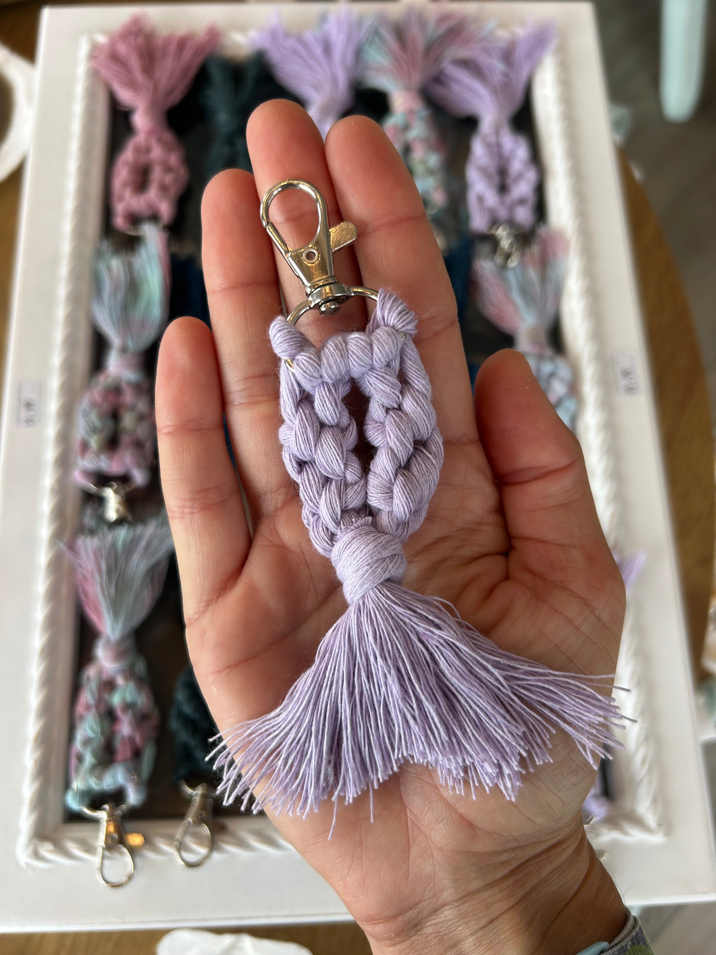 Handmade Mermaid Tail Crochet Keychain