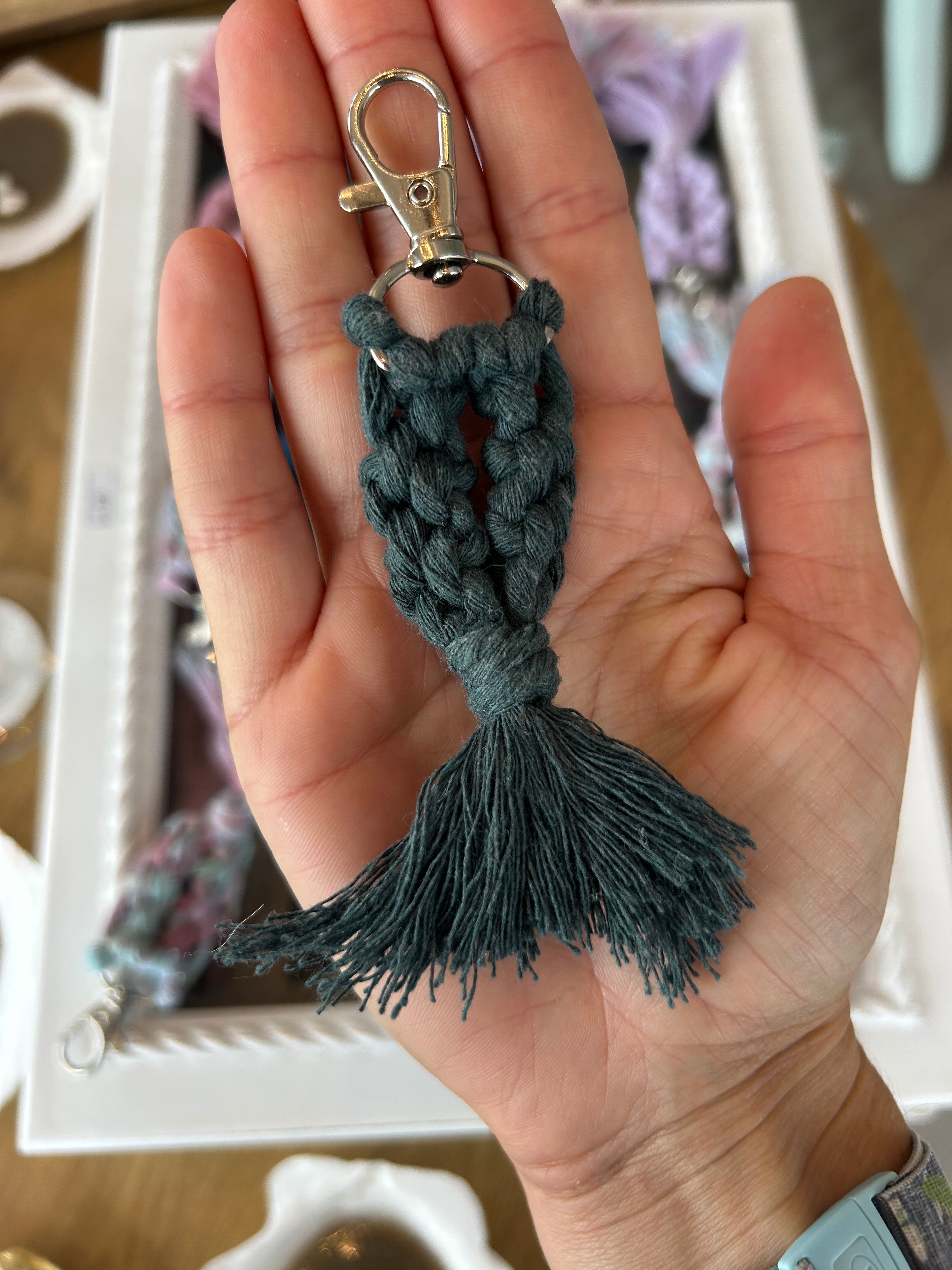 Handmade Mermaid Tail Crochet Keychain