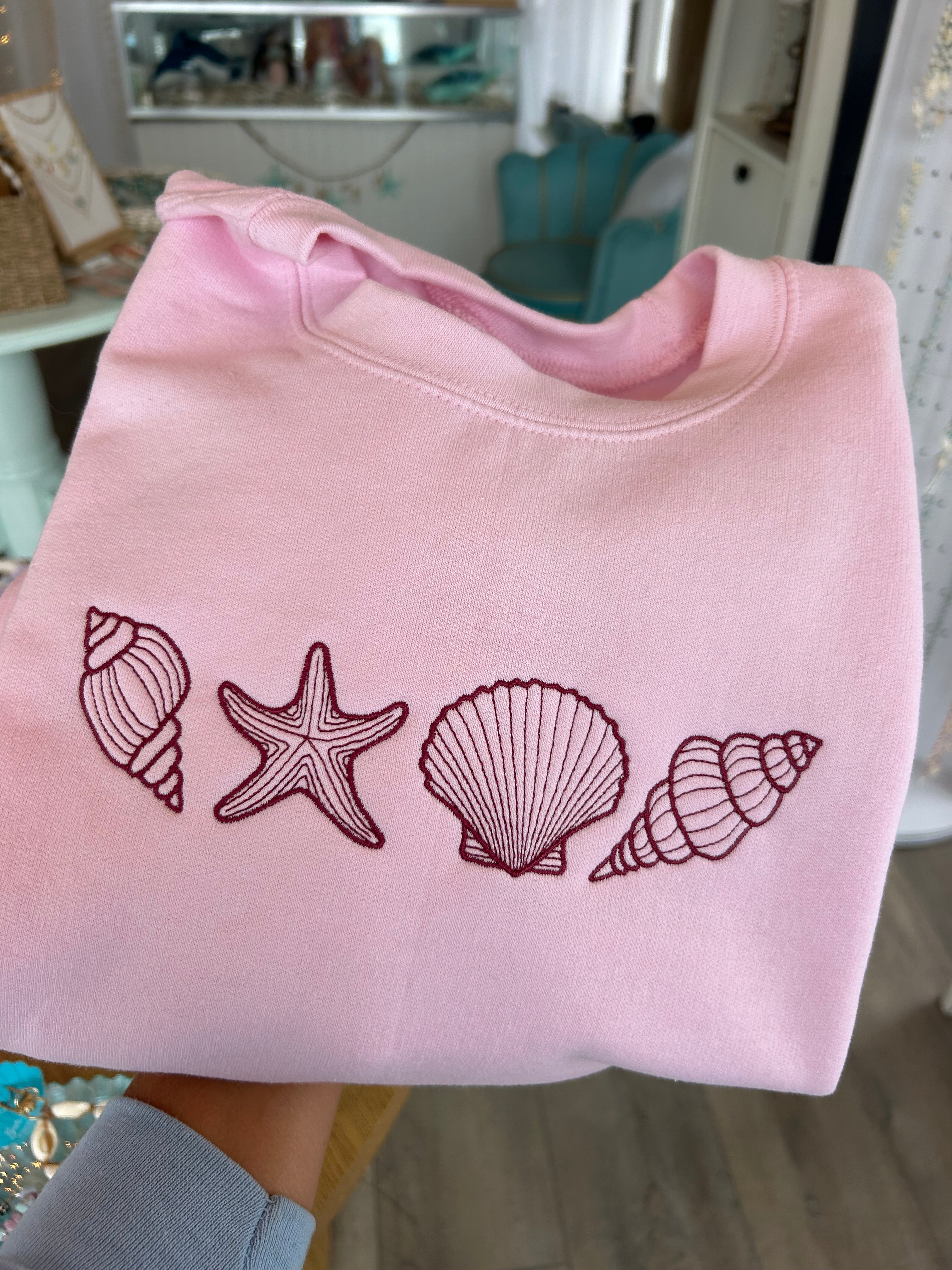 Embroidered Crewneck Sweatshirts