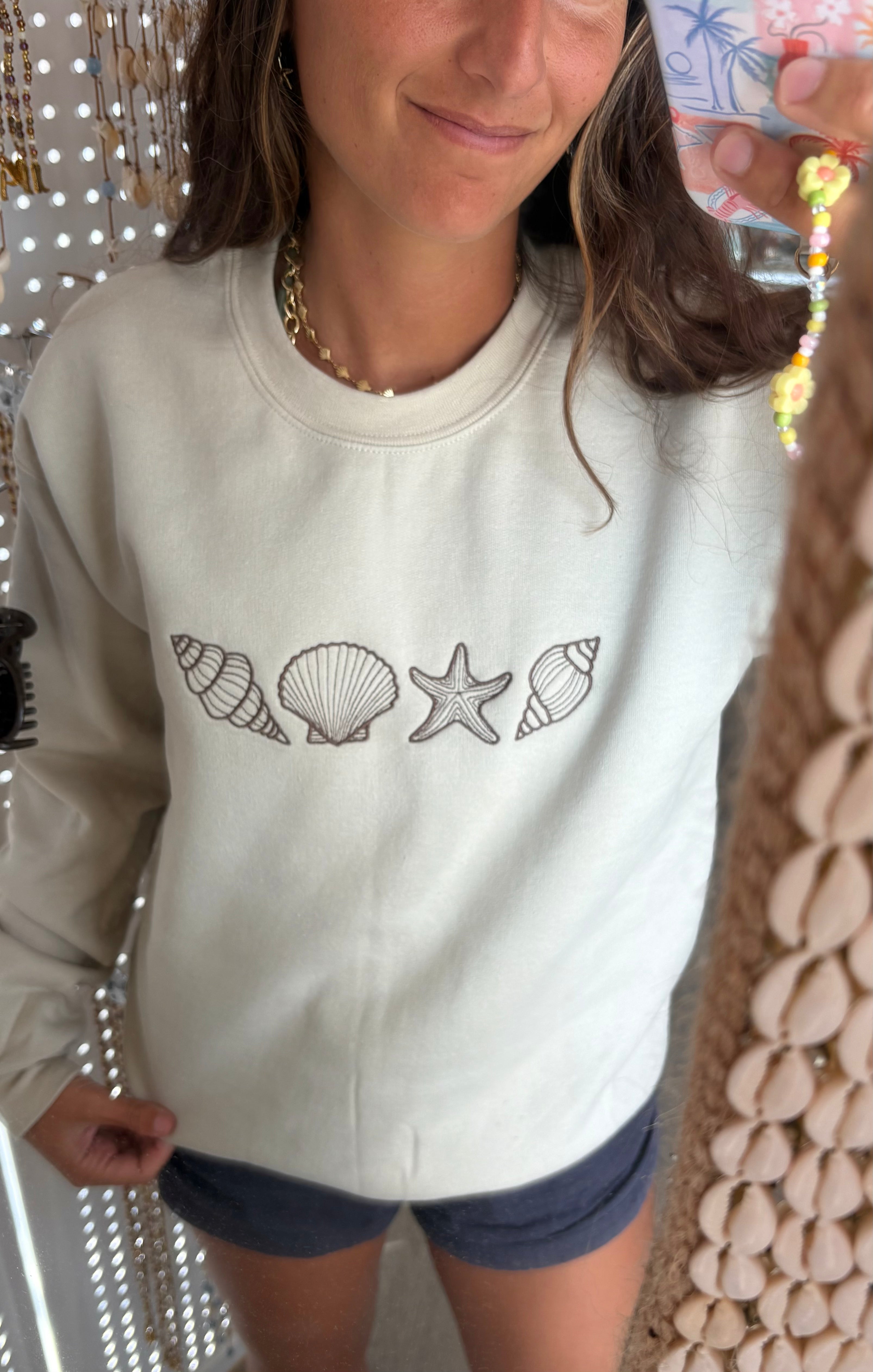 Embroidered Crewneck Sweatshirts