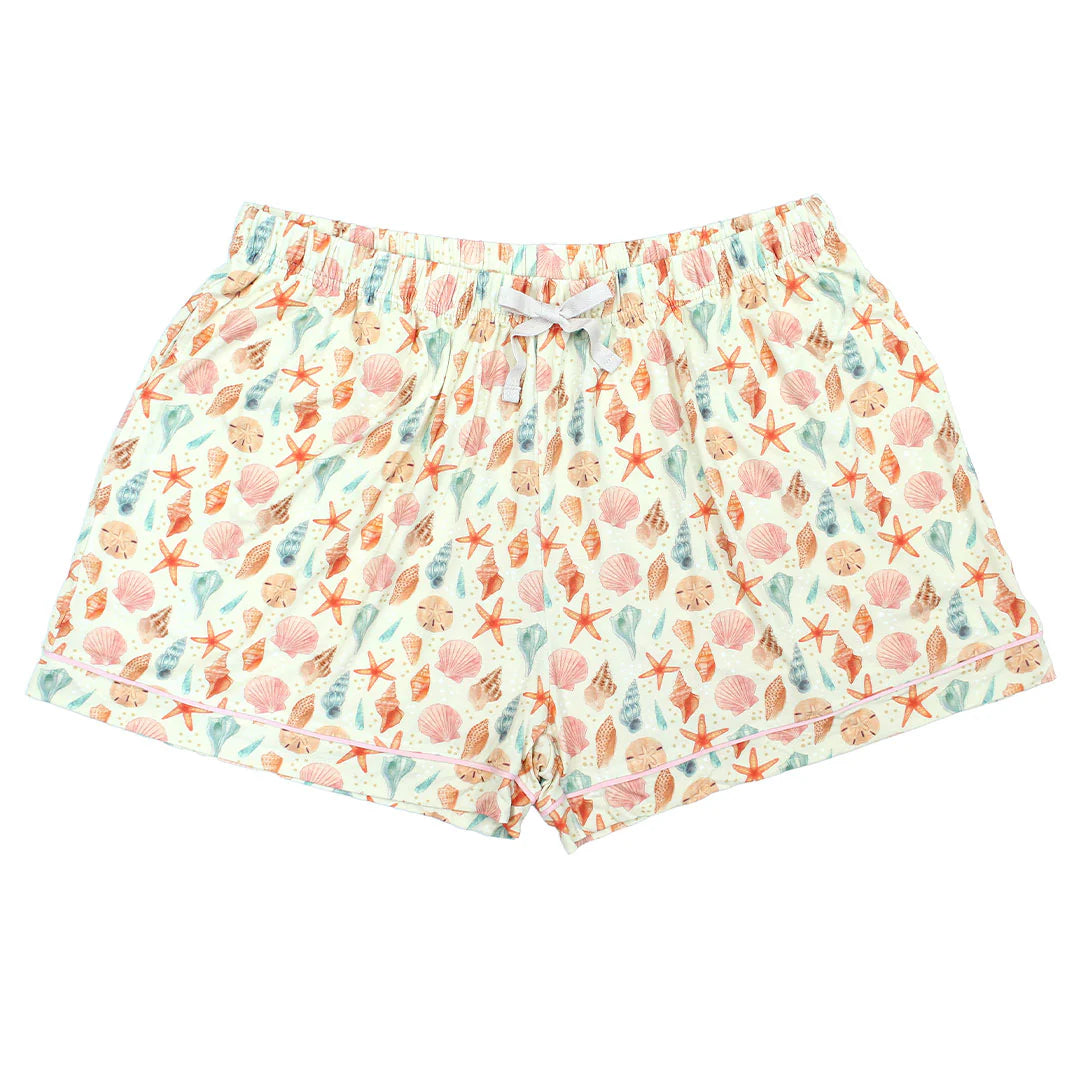 ADULT SHORTS Seashell PJs (super soft bamboo fiber)
