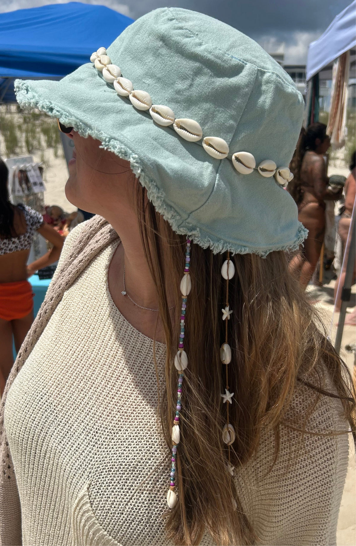 Hand-sewn seashell bucket hat – Brielle’s Shells