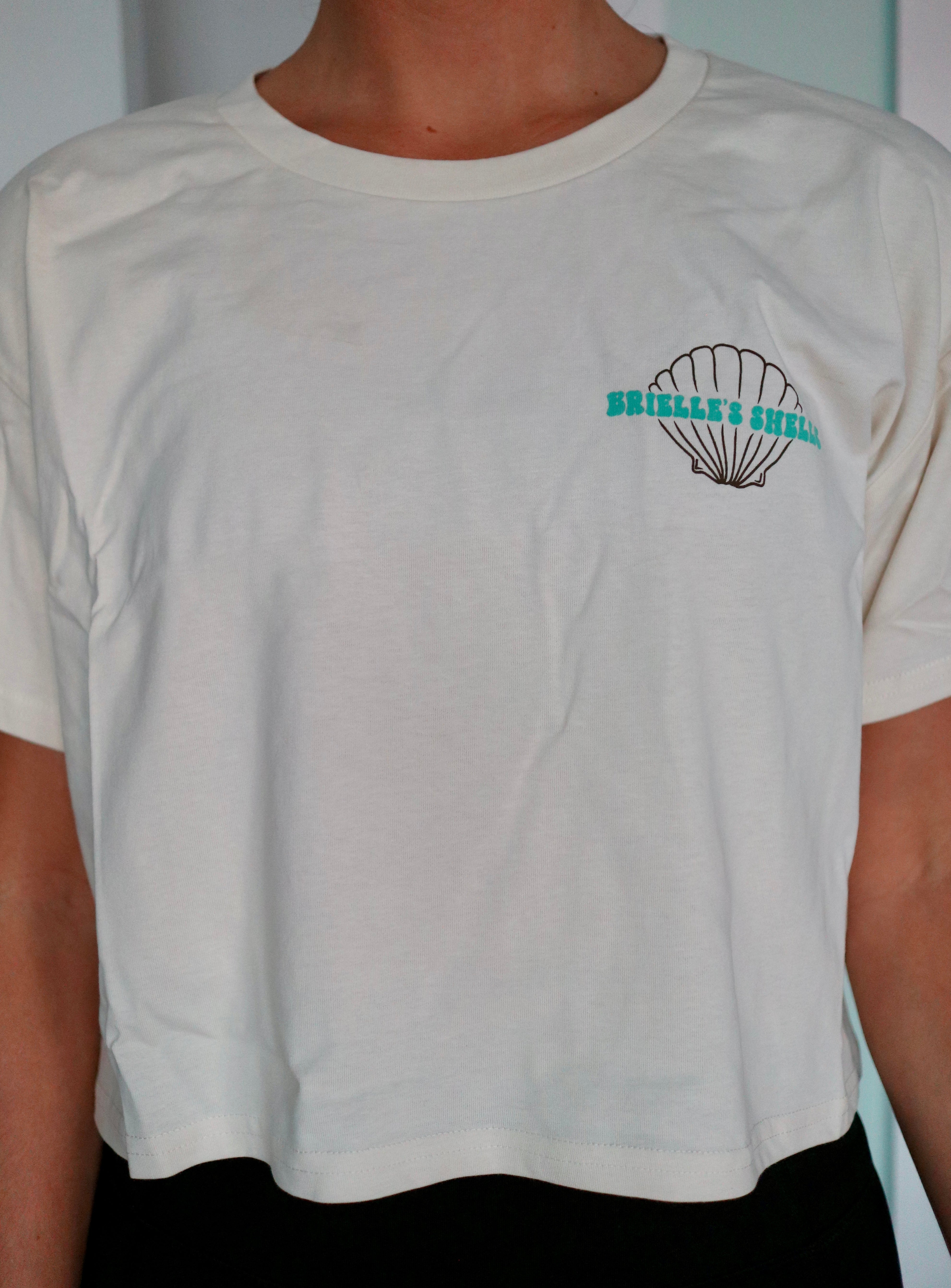 Cropped Surfing Mermaid T-Shirt