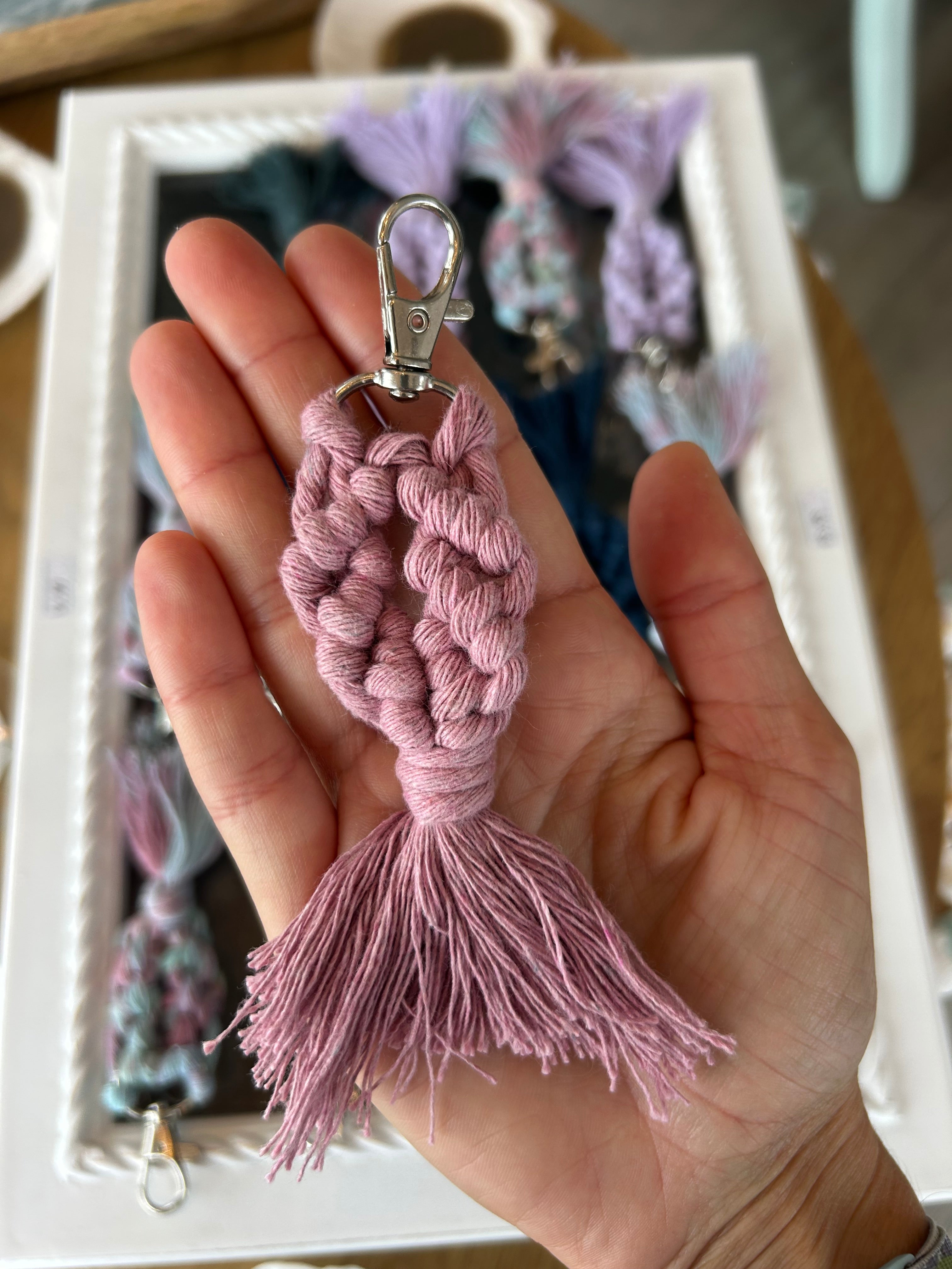 Handmade Mermaid Tail Crochet Keychain